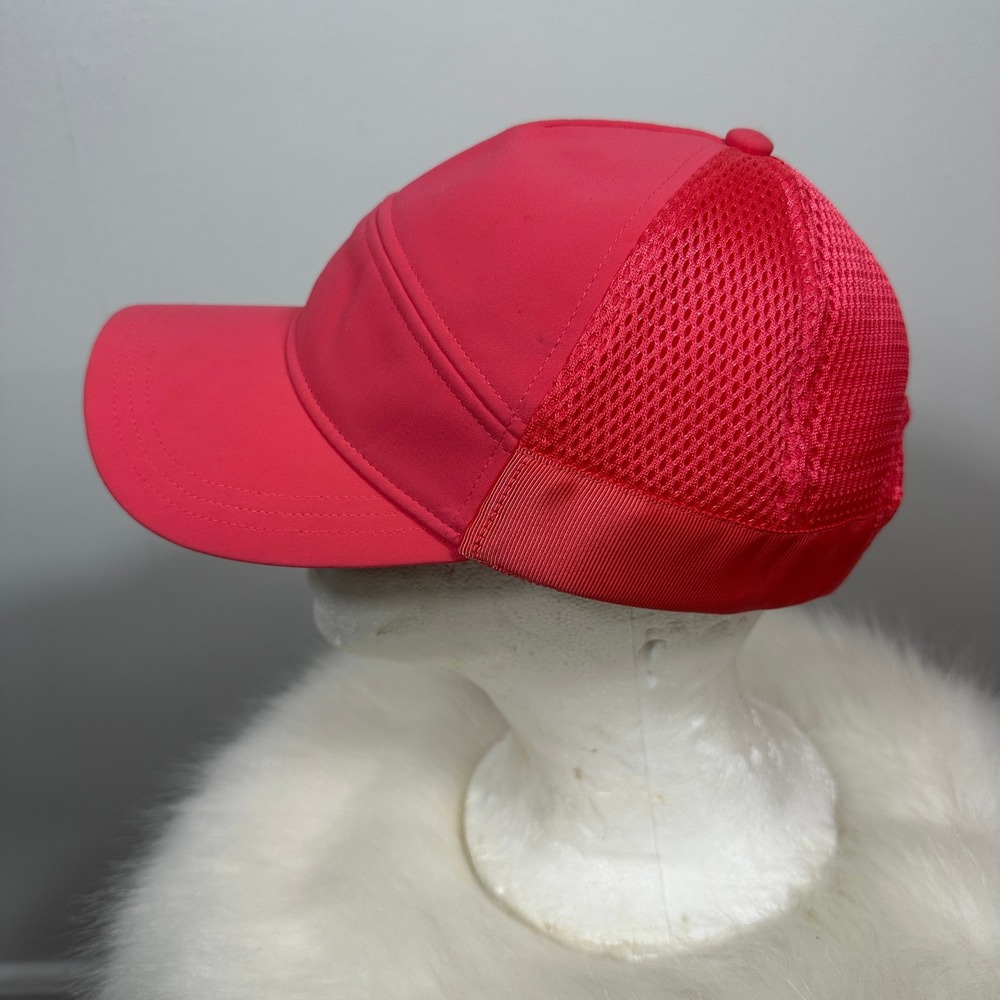 Lululemon Fast and Free Run Hat Womens OS Pink Good‎ Mesh Snapback Athletic Cap